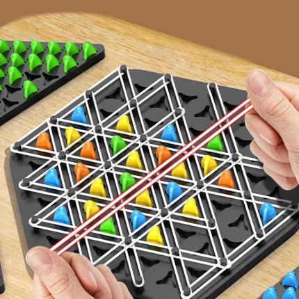 Triggle Chain Triangle Chess Game Rubber Band Board Game for Adults