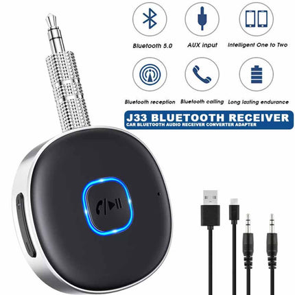 Bluetooth AUX Adapter Wireless Music Receiver for Car Headphone iPod