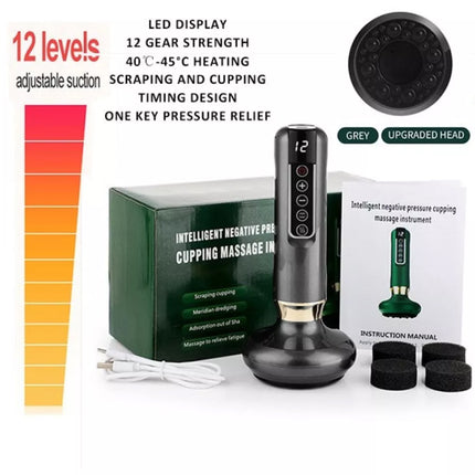 12-Level Electric Cupping Massager, Vacuum Suction Anti-Cellulite Tool