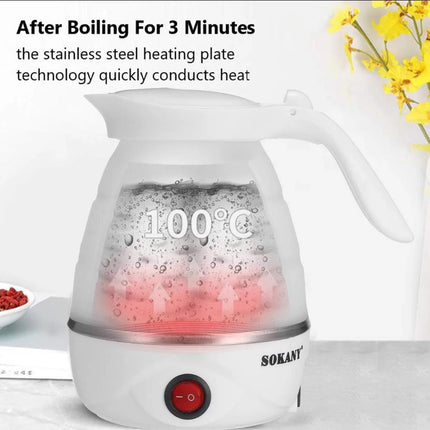 Foldable Electric Kettle 220V Silicone Portable Water Boiler with AU Plug