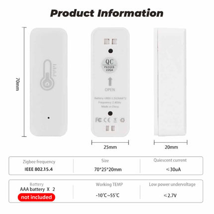 Smart Temperature Humidity Sensor Tuya WiFi Zigbee Thermometer Hygrometer