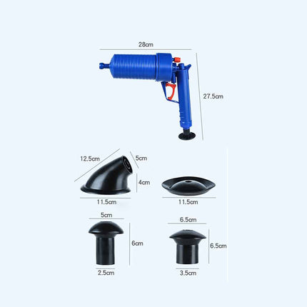 High Pressure Drain Blaster Manual Pump Plunger Sink Pipe Cleaner Tool