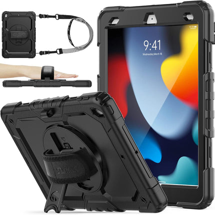 Rugged Shockproof Case for iPad 9 8 7th Gen 10.2 with Holder