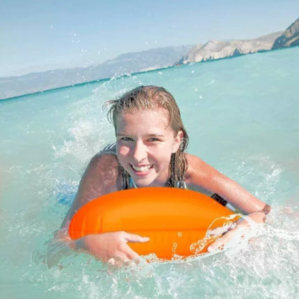 Inflatable Swim Buoy & Dry Bag, Open Water Tow Float, PVC Storage