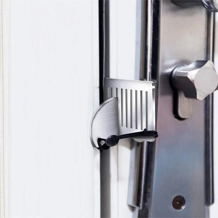 Portable 8cm Stainless Steel Anti-Theft Door Blocker Security Tool
