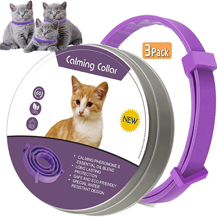 3 Pack Calming Collar for Cats Natural Lavender Pheromone Cat Calming Collars