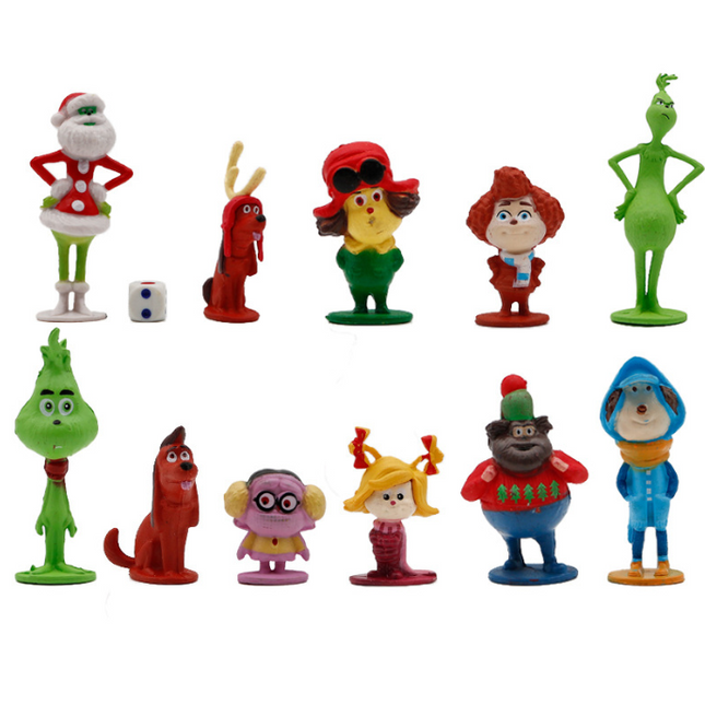 12Pcs Christmas Cartoon Villain Action Figure Kids Toy Gift Set