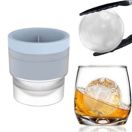 4X Large Silicone Ice Ball Maker Tray, Big Sphere Mold for Whiskey