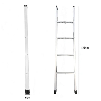 SJ 4-Step Folding Bunk Ladder – Lightweight Aluminium, Ideal for Caravan/RV/Camper