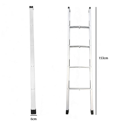 SJ 4-Step Aluminium Folding Bunk Ladder – Lightweight for Caravan RV Camper