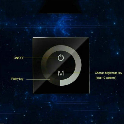 12V-24V Touch Panel LED Smart Dimmer Controller Wall Mounted Switch
