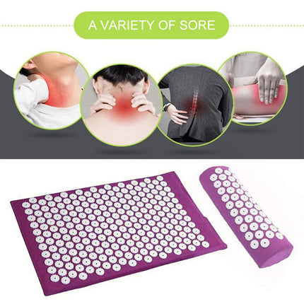 Non-slip Acupressure Yoga Mat, Spike Massage Cushion for Pilates & Fitness