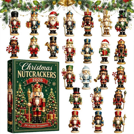 2026 Nutcracker Advent Calendar 24 Day Christmas Countdown 2D Acrylic Gift