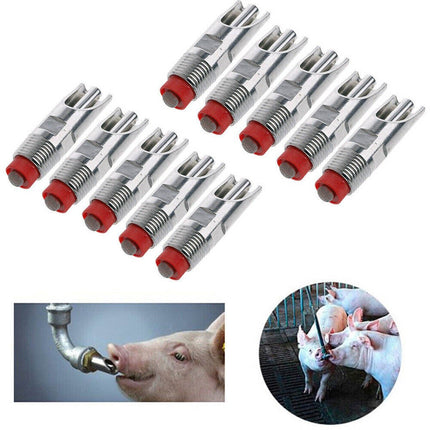 Automatic Animal Waterer 5x Stainless Steel Pig Nipple Drinker Tool