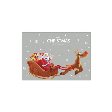 Santa Claus Sleigh Window Decal Xmas Glass Door Vinyl Home Decor