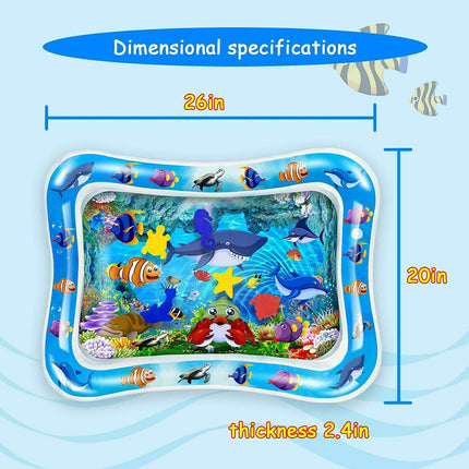 Inflatable Water Play Mat Sea World Tummy Time Fun Toddler Infant