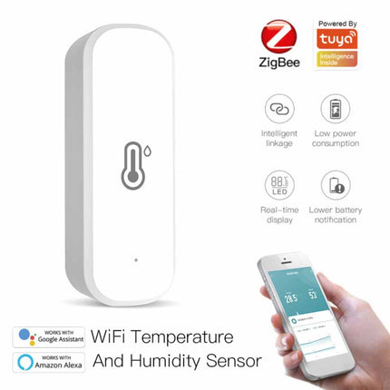 Smart Temperature Humidity Sensor Tuya WiFi Zigbee Thermometer Hygrometer