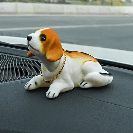 Shiba Husky Nodding Bobble Puppy Dog Toy, Swing Head Moving Car Home Decor