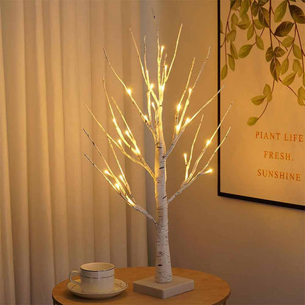 60CM 144 LED Birch Twig Tree Table Light, Warm Desktop Dinner Lamp