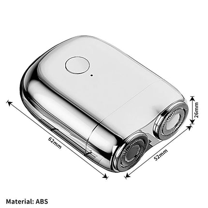 Men's Waterproof Electric Shaver USB Pocket Portable Double Head Washable Razor