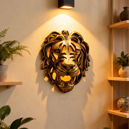 Wall Art Garden Ornament Lion Sculpture, Outdoor Home Decor Accessory Artwork
