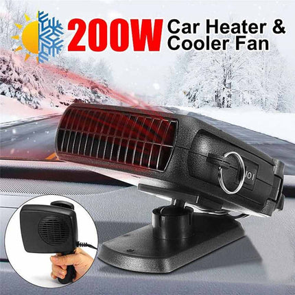 12V 200W Portable Car Demister 2-in-1 Heater Cooler Fan Dryer