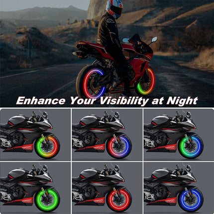 LED Wheel Strobe Light 4x Tire Valve Cap Lamp for Car Truck Motorcycle