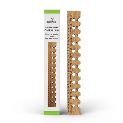 Wooden Garden Planting Ruler, Seed Spacer Line Tool for Sowing Vegetables