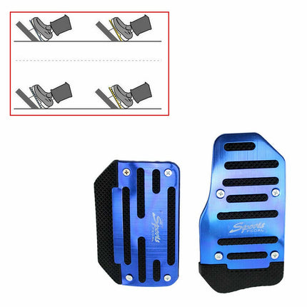 Automatic Car Pedal Covers 2PCS Blue Non Slip Gas Brake Accelerator Pad