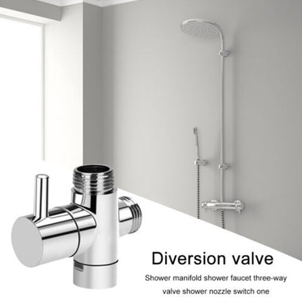 3-Way Copper 1/2" Shower Faucet Water Splitter Diverter Nozzle