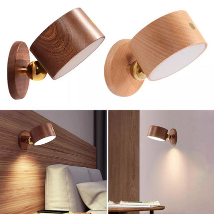 USB Rechargeable Wall Mounted LED Touch Light Dimmable Bedside Desk Lamp