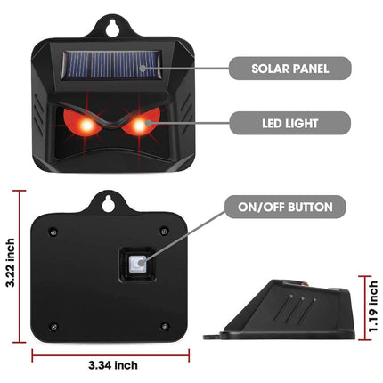 Ultrasonic Solar Pest Repeller 2PCS Cat Dog Fox Scarer Deterrent