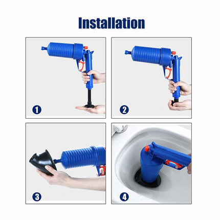 High Pressure Drain Blaster Manual Pump Plunger Sink Pipe Cleaner Tool