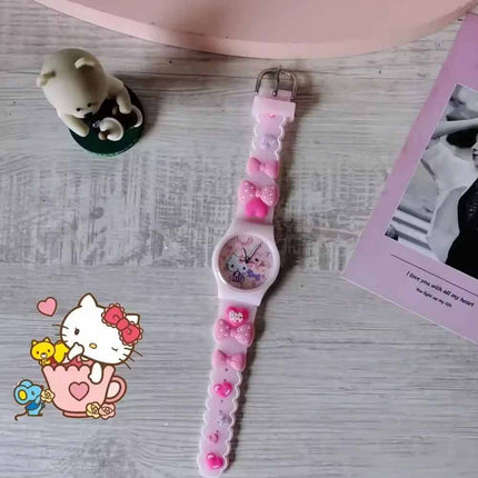 Cute Cartoon Cat Watch for Girls, Kids Little Wristwatch Gift