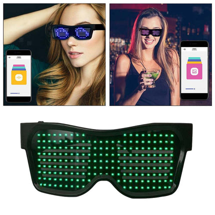 LED Bluetooth Glasses APP Programmable Text for Raves DJ EDM Events