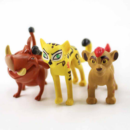 12Pcs African Animal PVC Figures Cake Topper Lion Meerkat Warthog