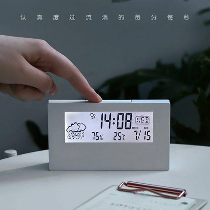 Digital LCD Thermometer Hygrometer Home Temperature Humidity Alarm Clock