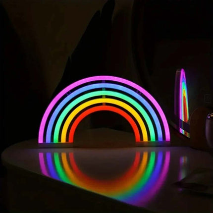 Colourful Rainbow LED Neon Light Stand Wall Bar Lamp for Home Nursery Room