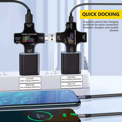 USB-C Digital Voltage Current Meter Tester for PD Power