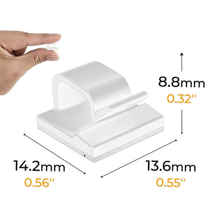100x Adhesive Cable Clips, Self-Adhesive Wire Holder Organizer