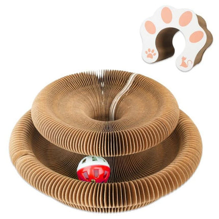Transformable Kitty Kurlz Cat Toy, Wear-Resistant Ball & Scratch Pad