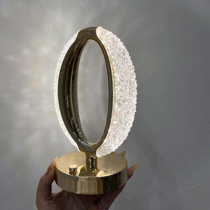 USB LED Crystal Lamp Touch Dimmable Bedside Night Light Decor Gift