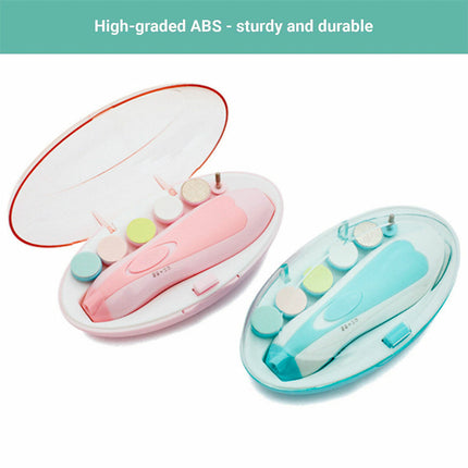 6 in 1 Electric Nail Trimer Infant Newborn Safe Grinder Clipper Tools Set