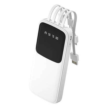 Slim Portable Power Bank 3C Certified 10000mAh 20000mAh Built in Cable Charger