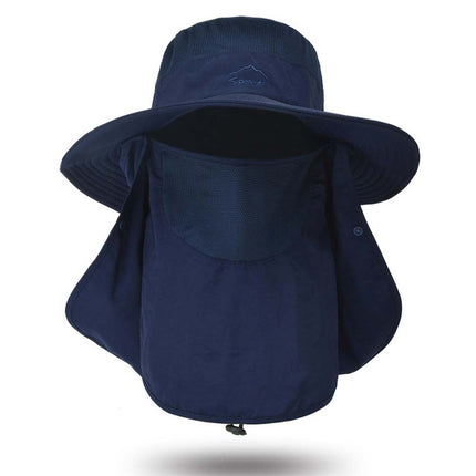 Outdoor Sun UV Protection Fishing Cap Neck Face Flap Hat Wide Brim Summer