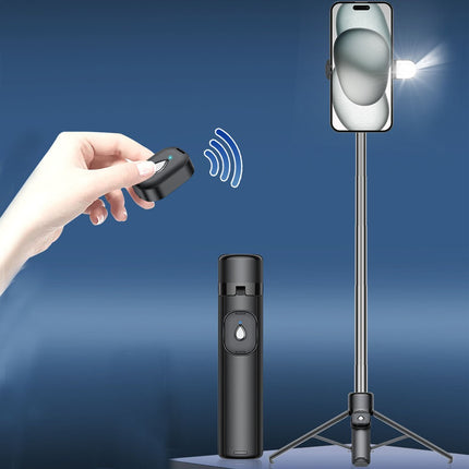Bluetooth Wireless Selfie Stick Tripod Extendable with Fill Light Universal