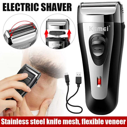 Professional Men's USB Shaver & Trimmer – Rechargeable Beard Clipper