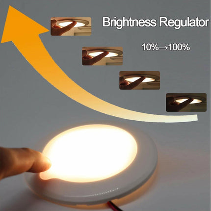 12V-24V LED Round Dimmer Spot Light, Touch Downlight for RV Caravan Boat
