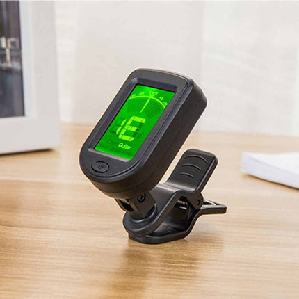Digital LCD Clip-On Tuner for Guitar, Ukulele, Violin & More