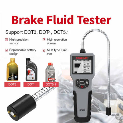 Digital Brake Fluid Detector, Compatible with DOT3 DOT4 DOT5.1